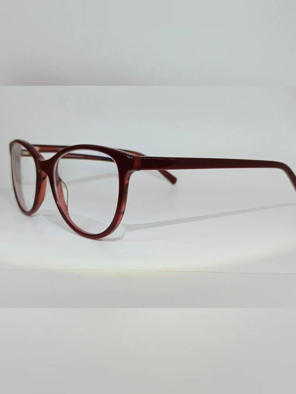 Sphinx. Women's Burgundy Rose Cat-Eye Eyeglass Frames.